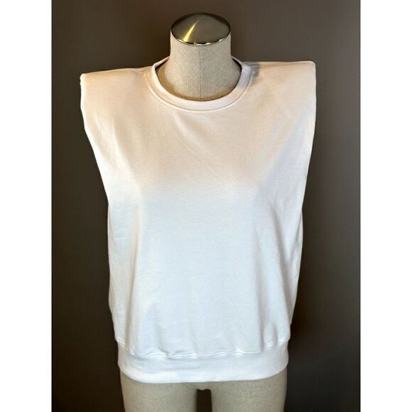 Sundry NWT Padded Shoulder Muscle Tank in White Size S - Picture 1 of 6